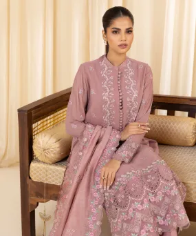 3 Piece -  Embroidered Georgette Chiffon Suit