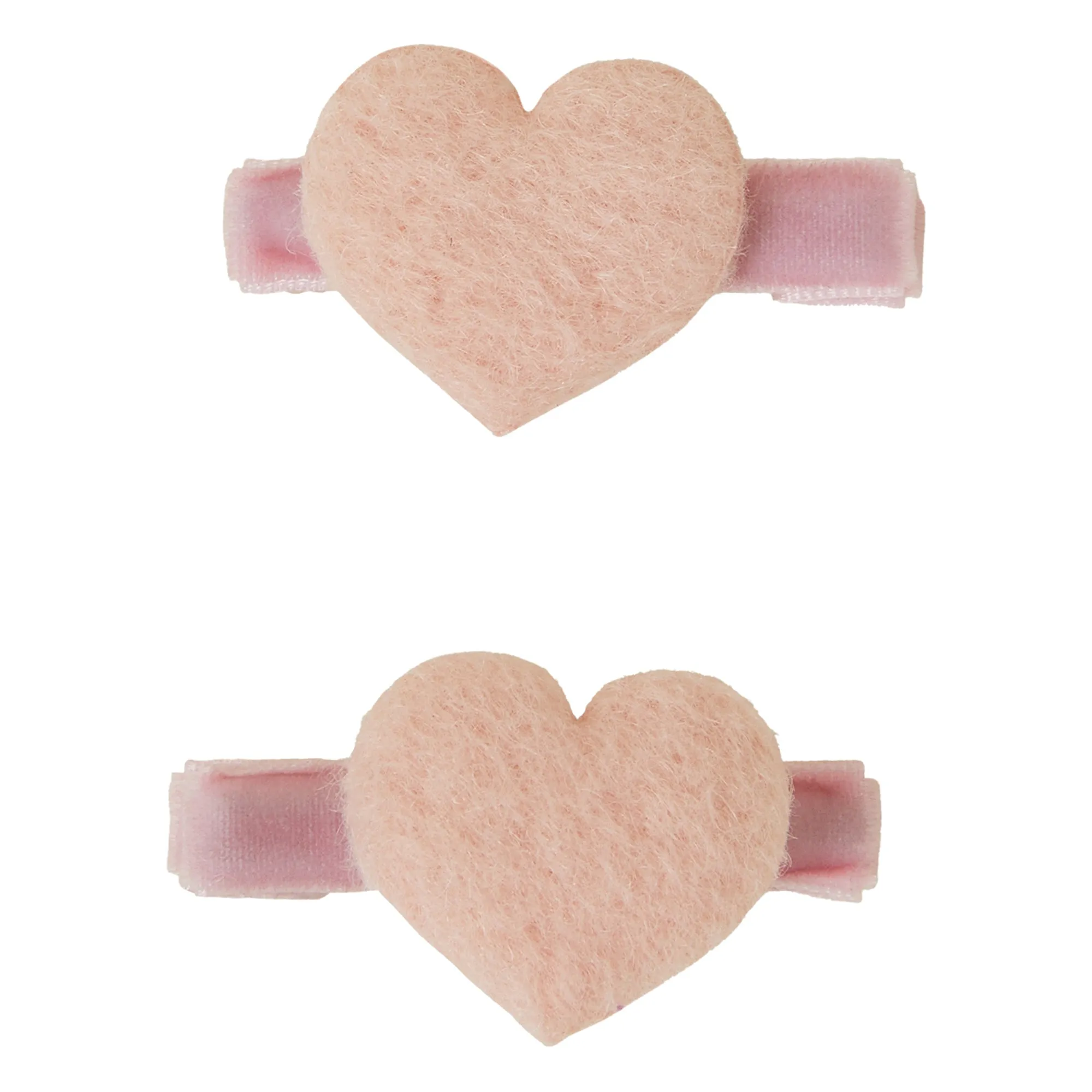 Accessorize London Girl Heart Crochet Clips set of 2