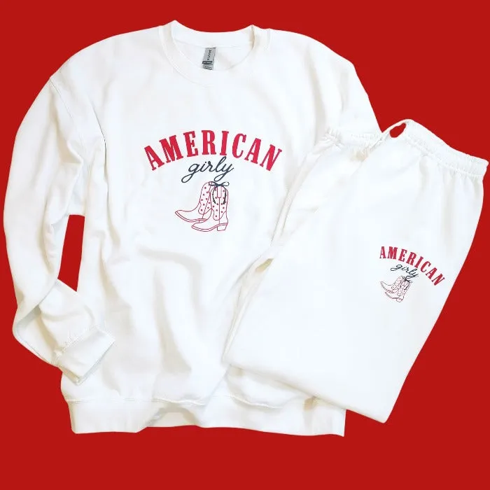 american girly sweatsuit set