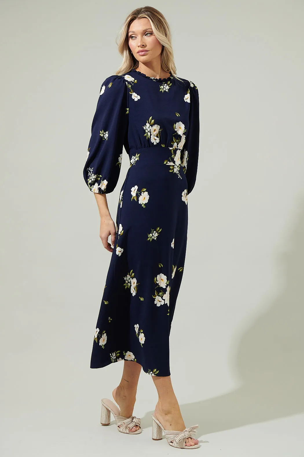 Arlene Floral Smocked Midi Dress