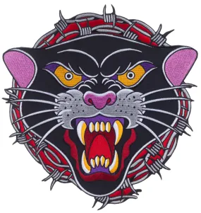 Barbed Panther Embroidered Backpatch