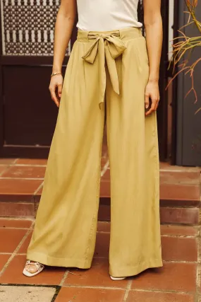 Brecken Wide Leg Pants in Green - FINAL SALE