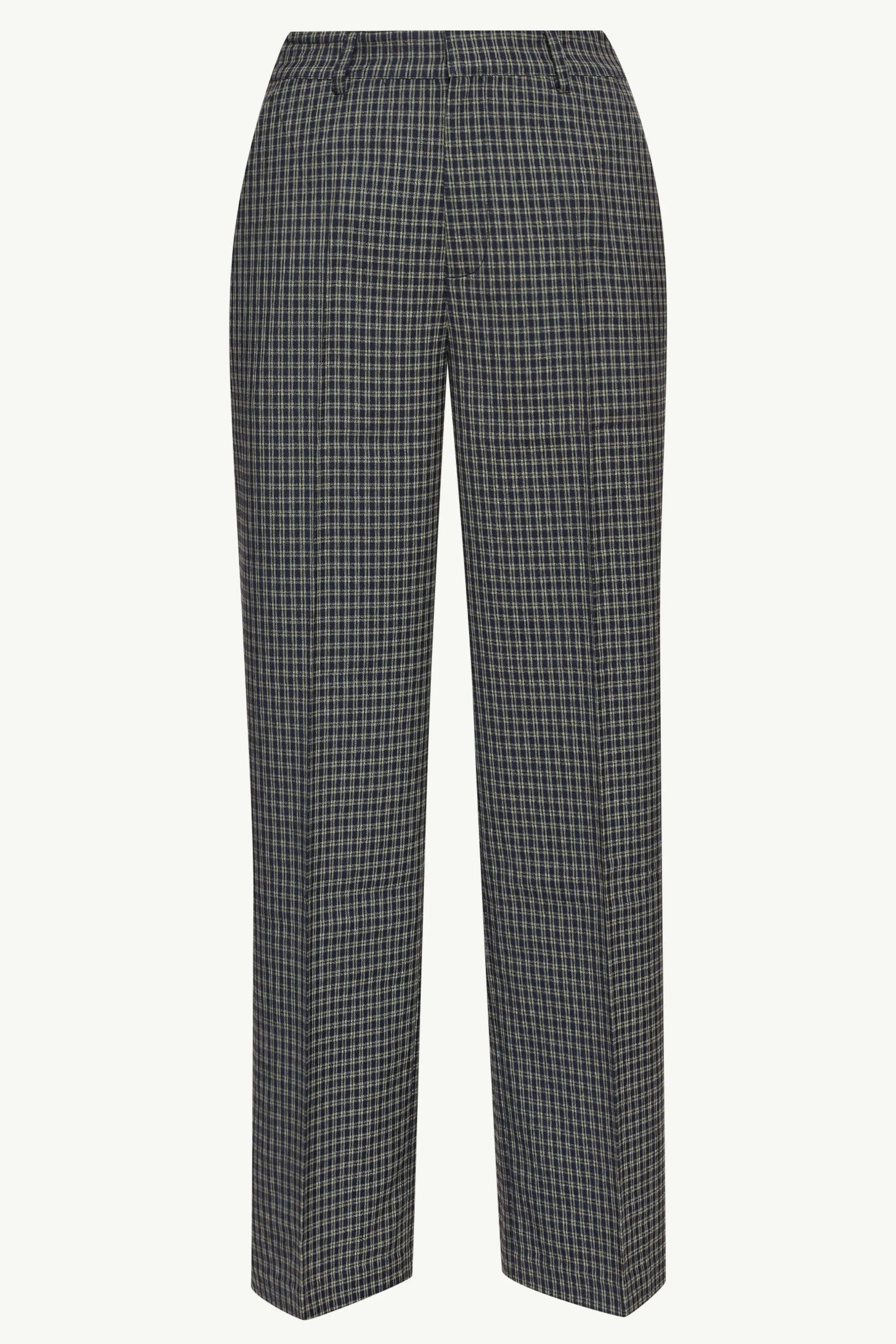 Checkered Blue Wide Leg Pants