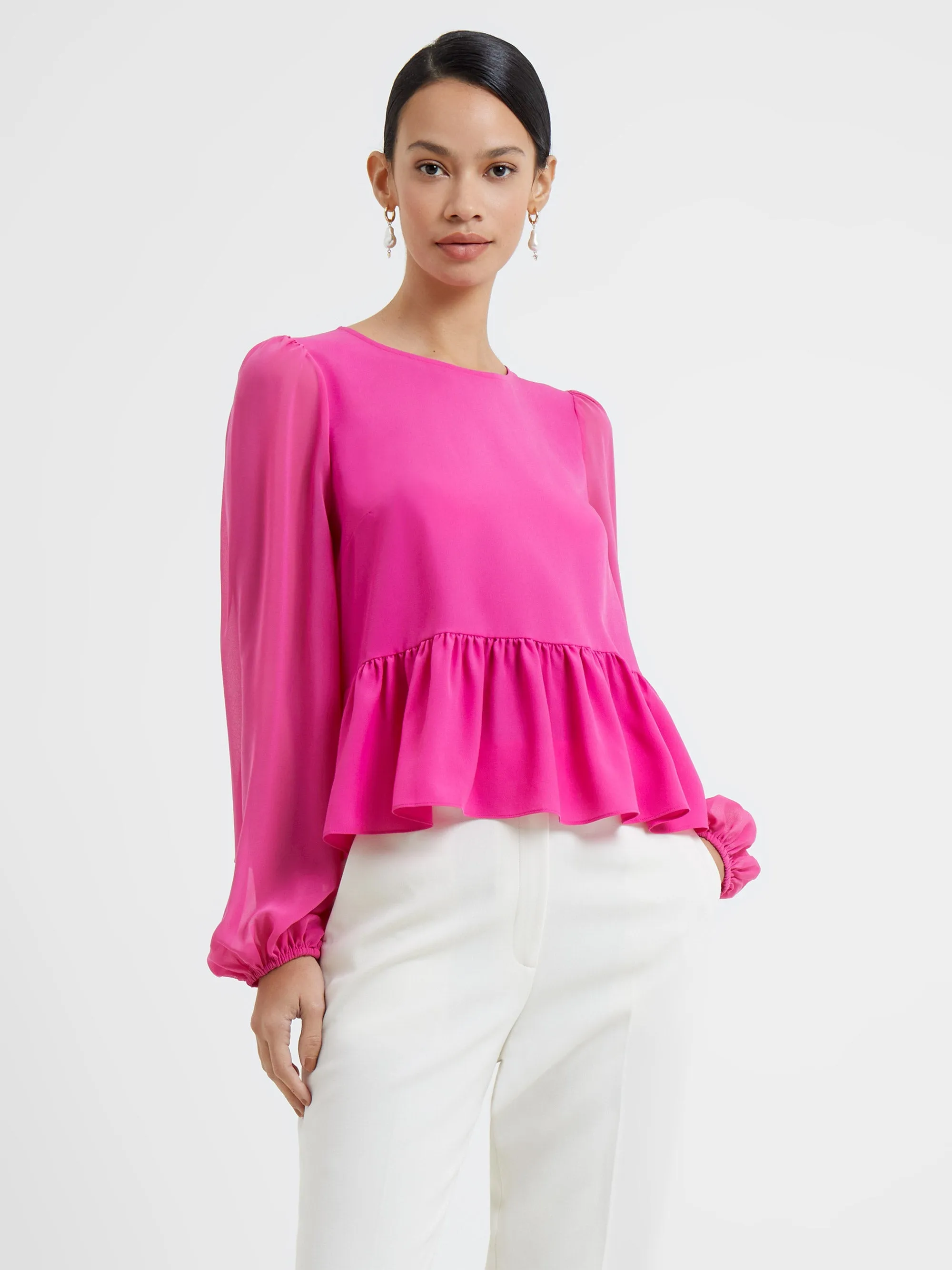 Crepe Light Georgette Peplum Top