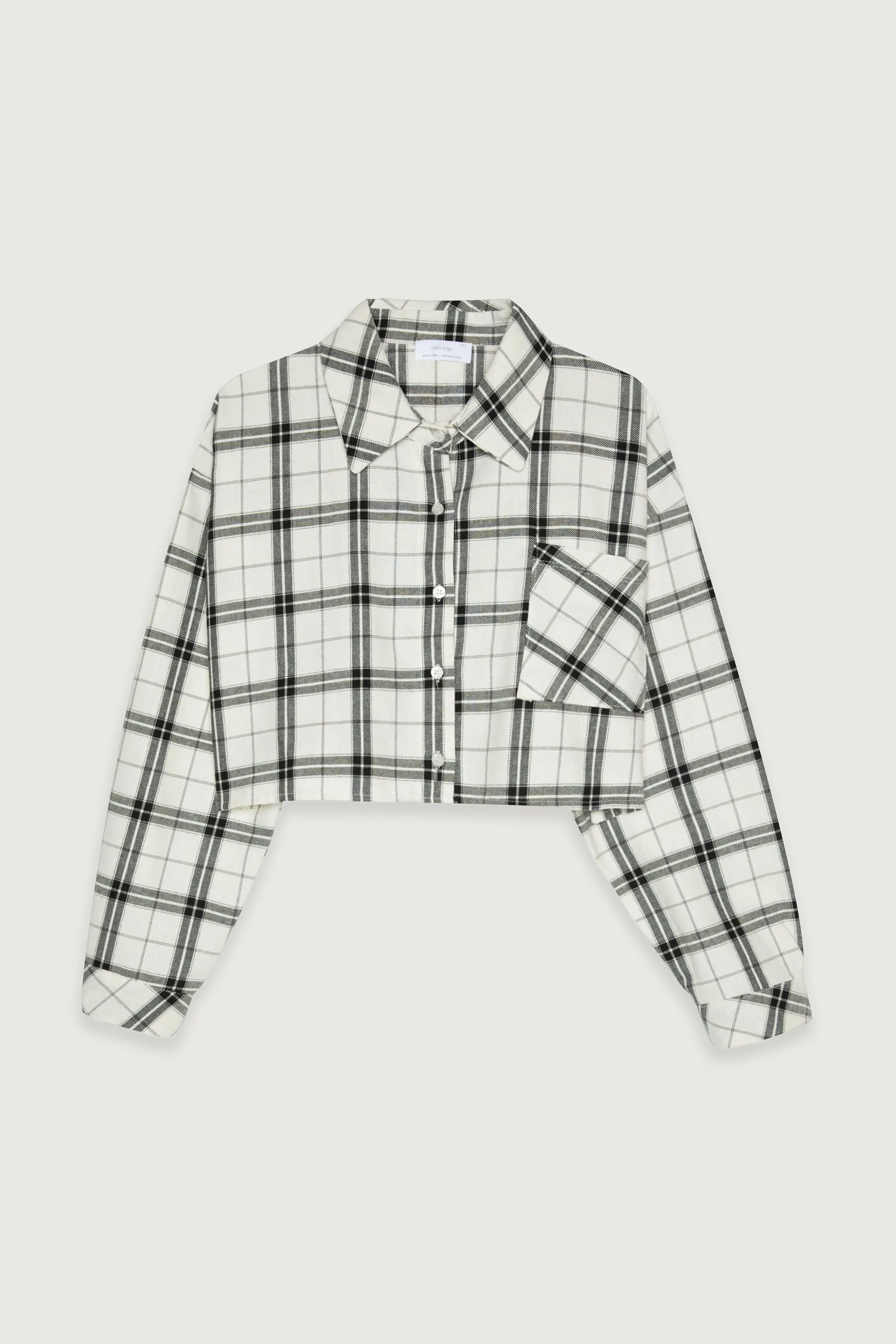 CROPPED PLAID SHIRT