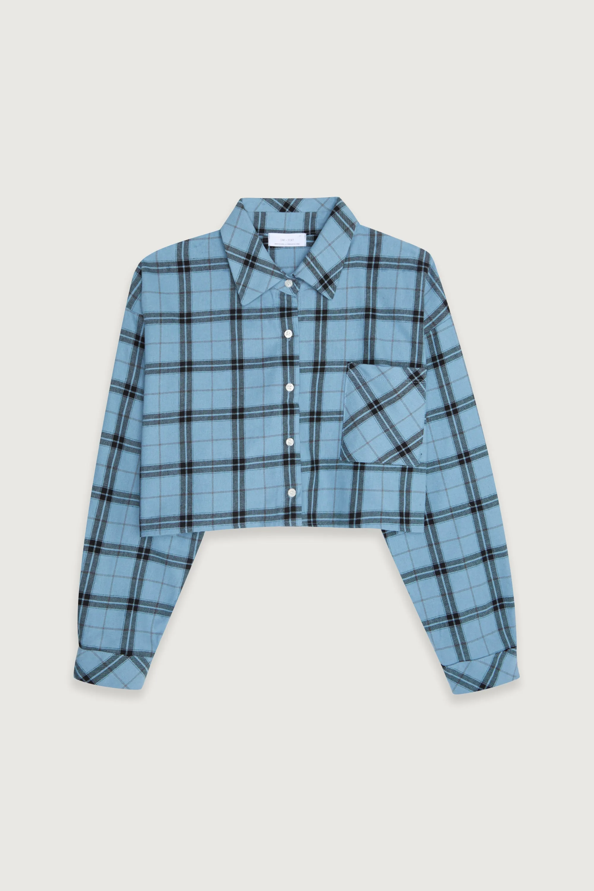 CROPPED PLAID SHIRT