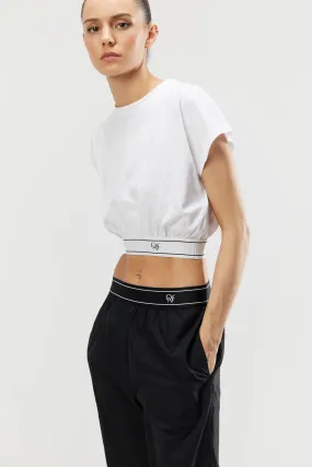 CROPPED WAISTBAND TEE