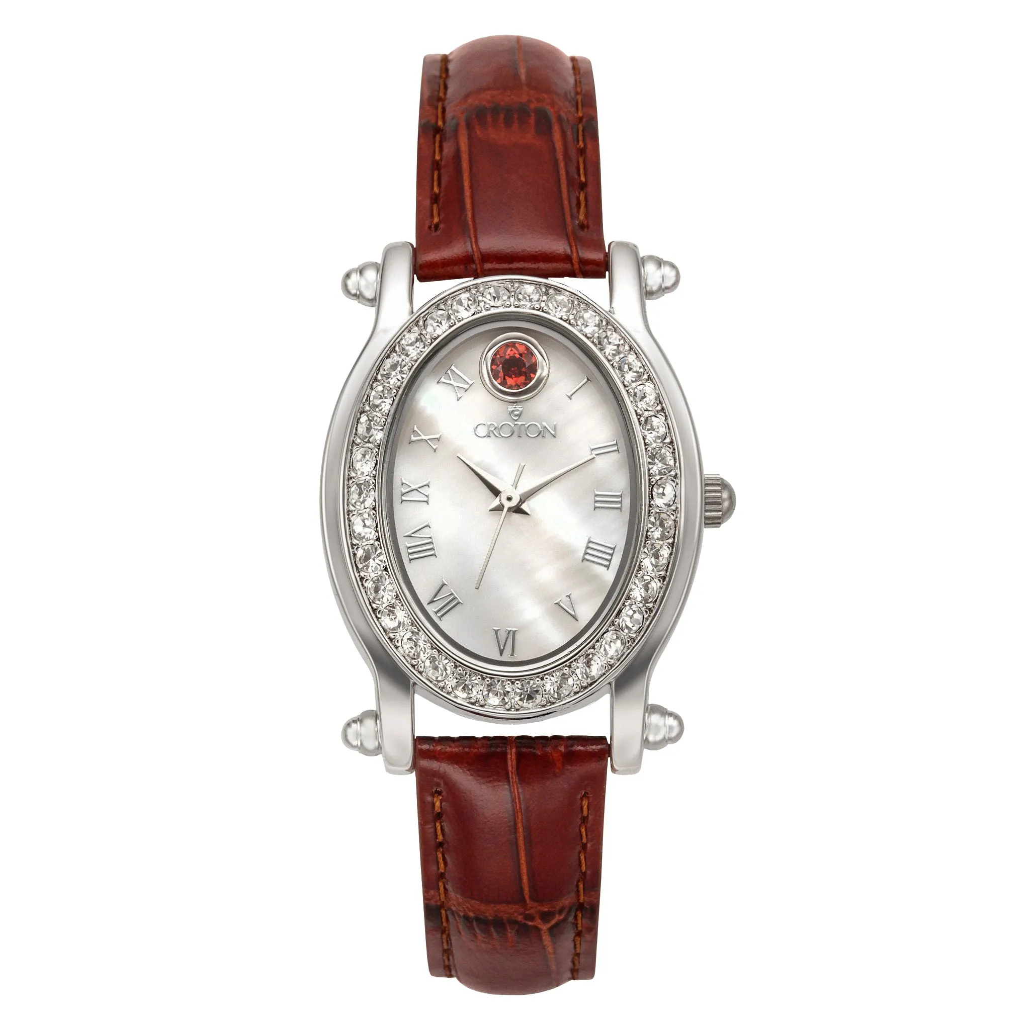 Croton Ladies "Ballroom" Birthstone Watch with Mother of Pearl Dial