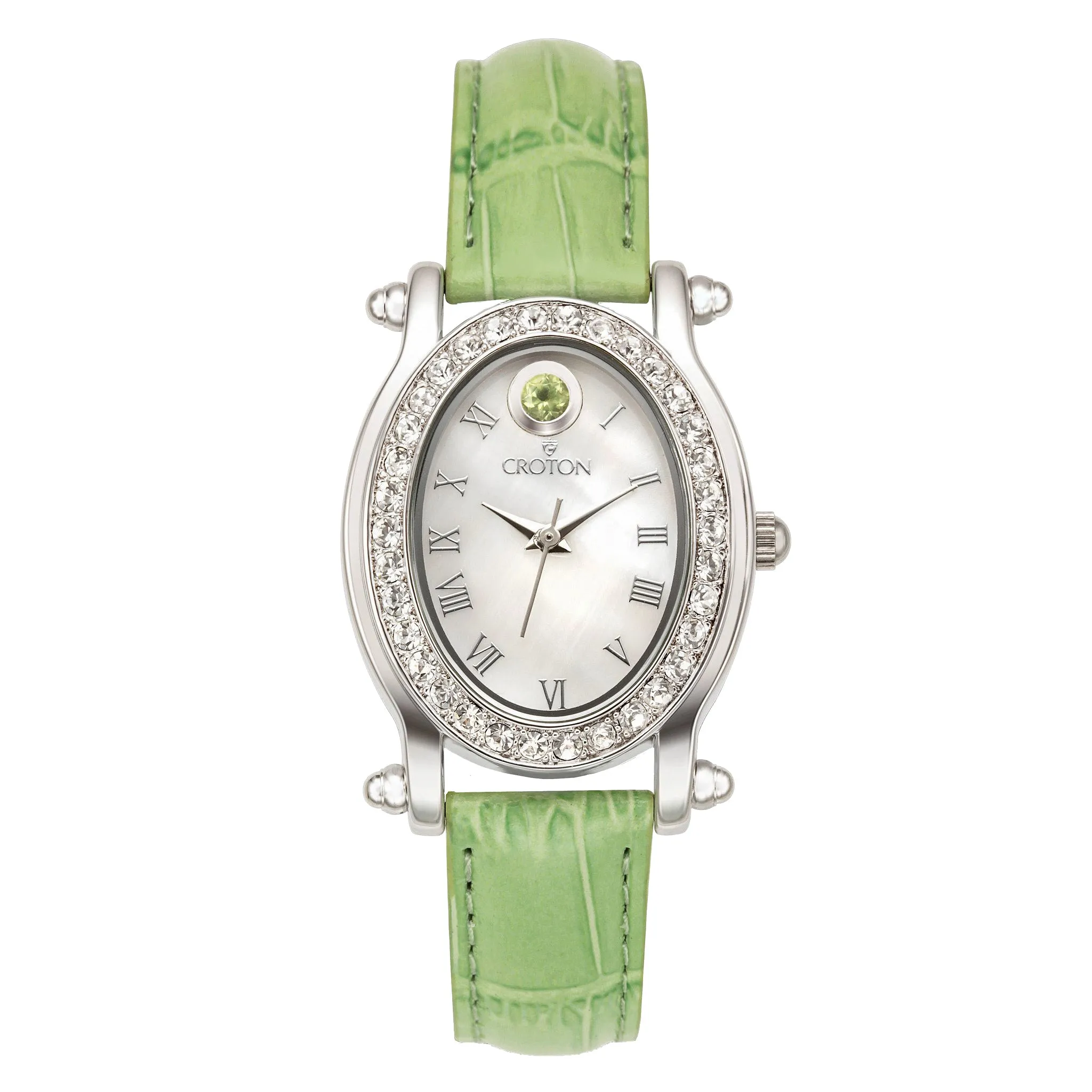 Croton Ladies "Ballroom" Birthstone Watch with Mother of Pearl Dial