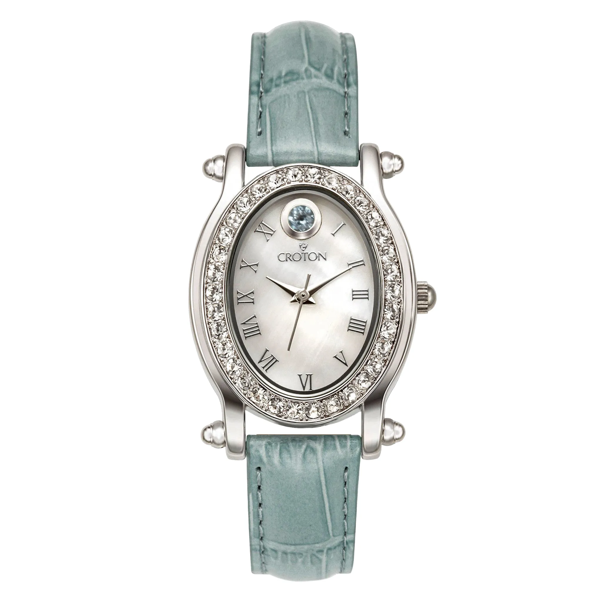 Croton Ladies "Ballroom" Birthstone Watch with Mother of Pearl Dial