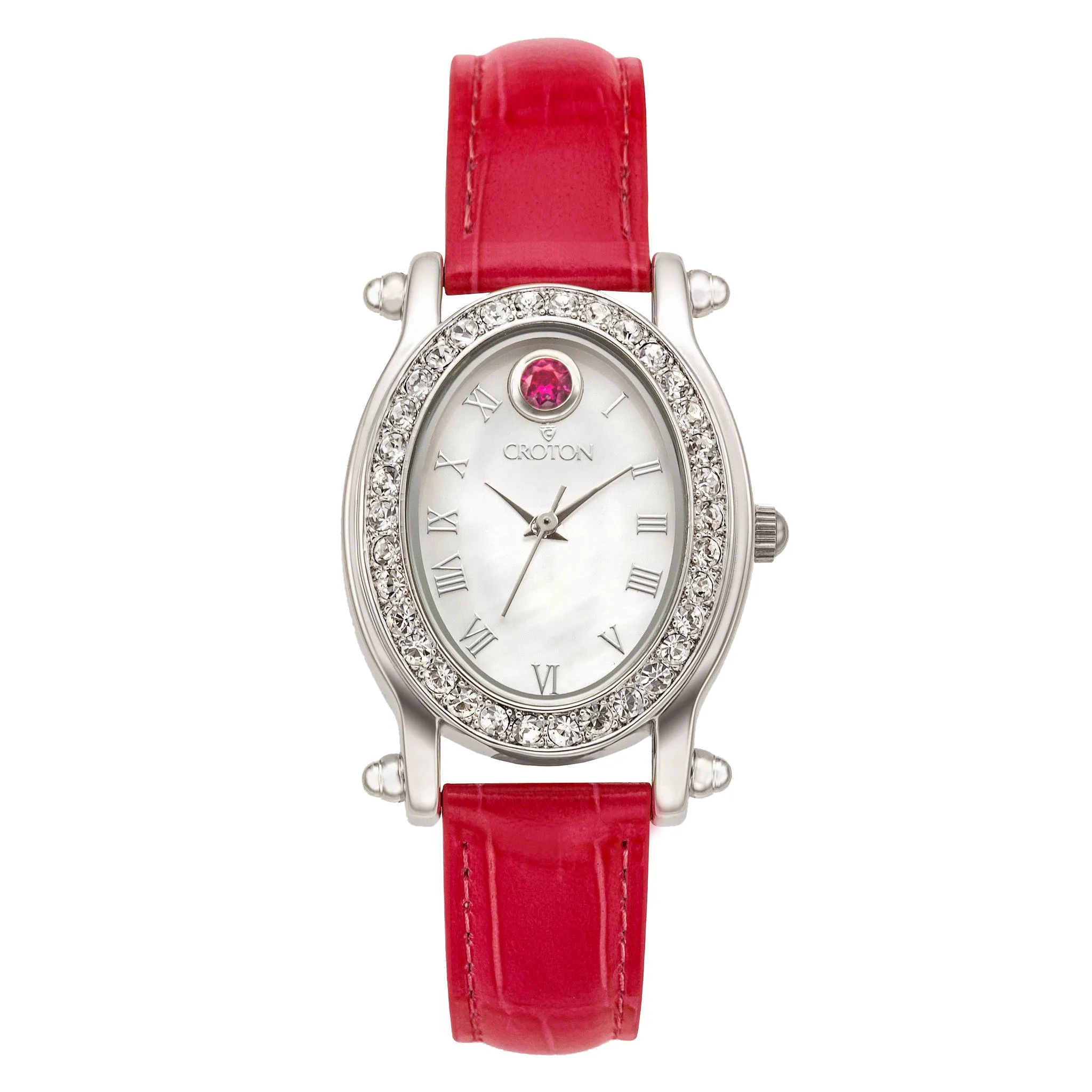 Croton Ladies "Ballroom" Birthstone Watch with Mother of Pearl Dial