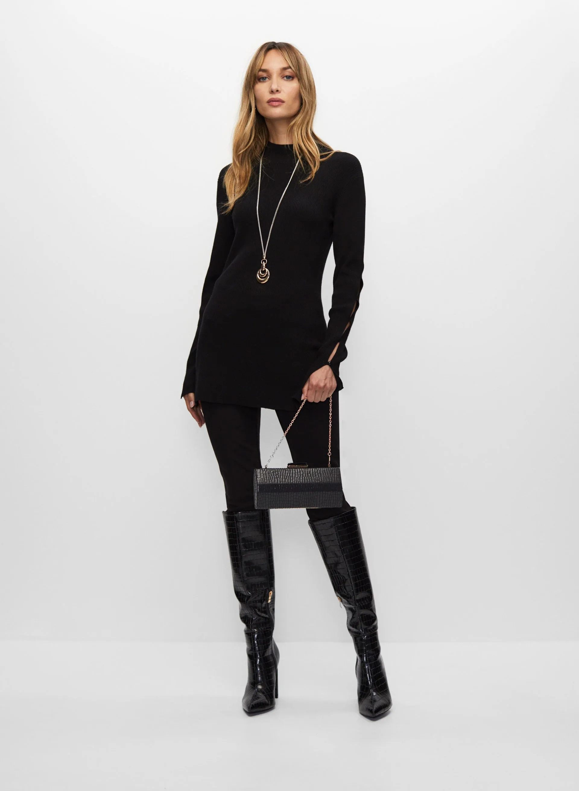 Cutout Long Sleeve Tunic