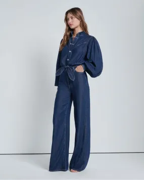 Denim Lustre Jo Jumpsuit in Curious