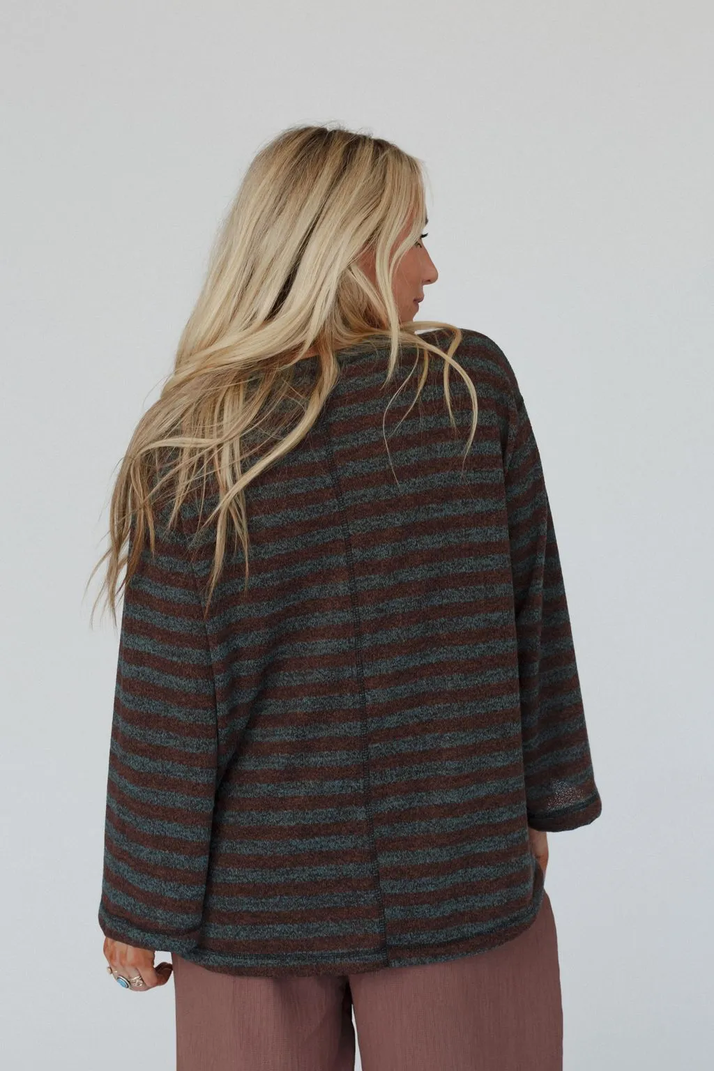 Endless Love Striped Top - Brown