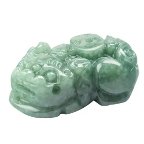 Genuine natural Jadeite The trumpet Pixiu pendant men's and women's