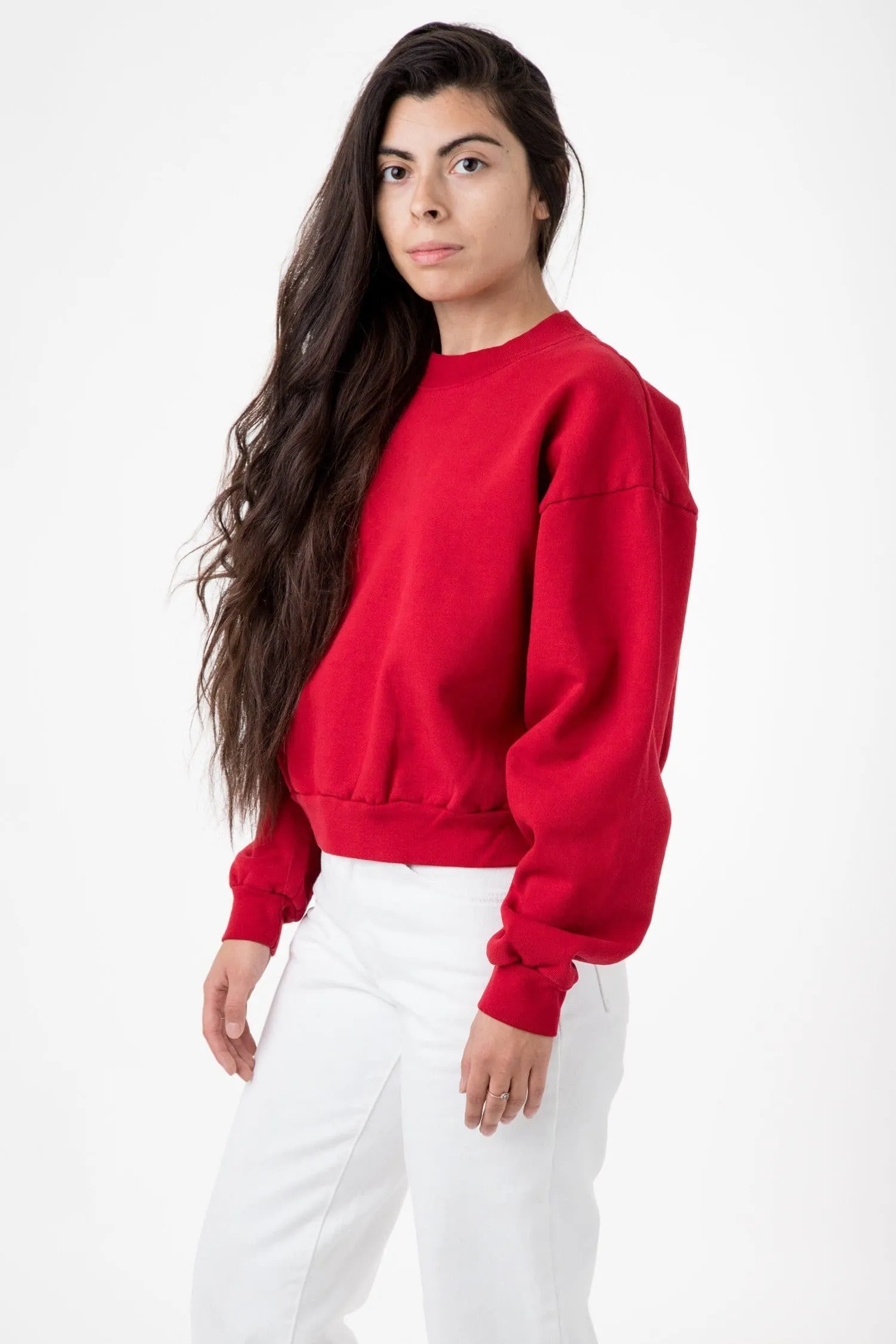 HF06GD - 14 oz Garment Dye Heavy Fleece Cropped Mock Neck Pullover