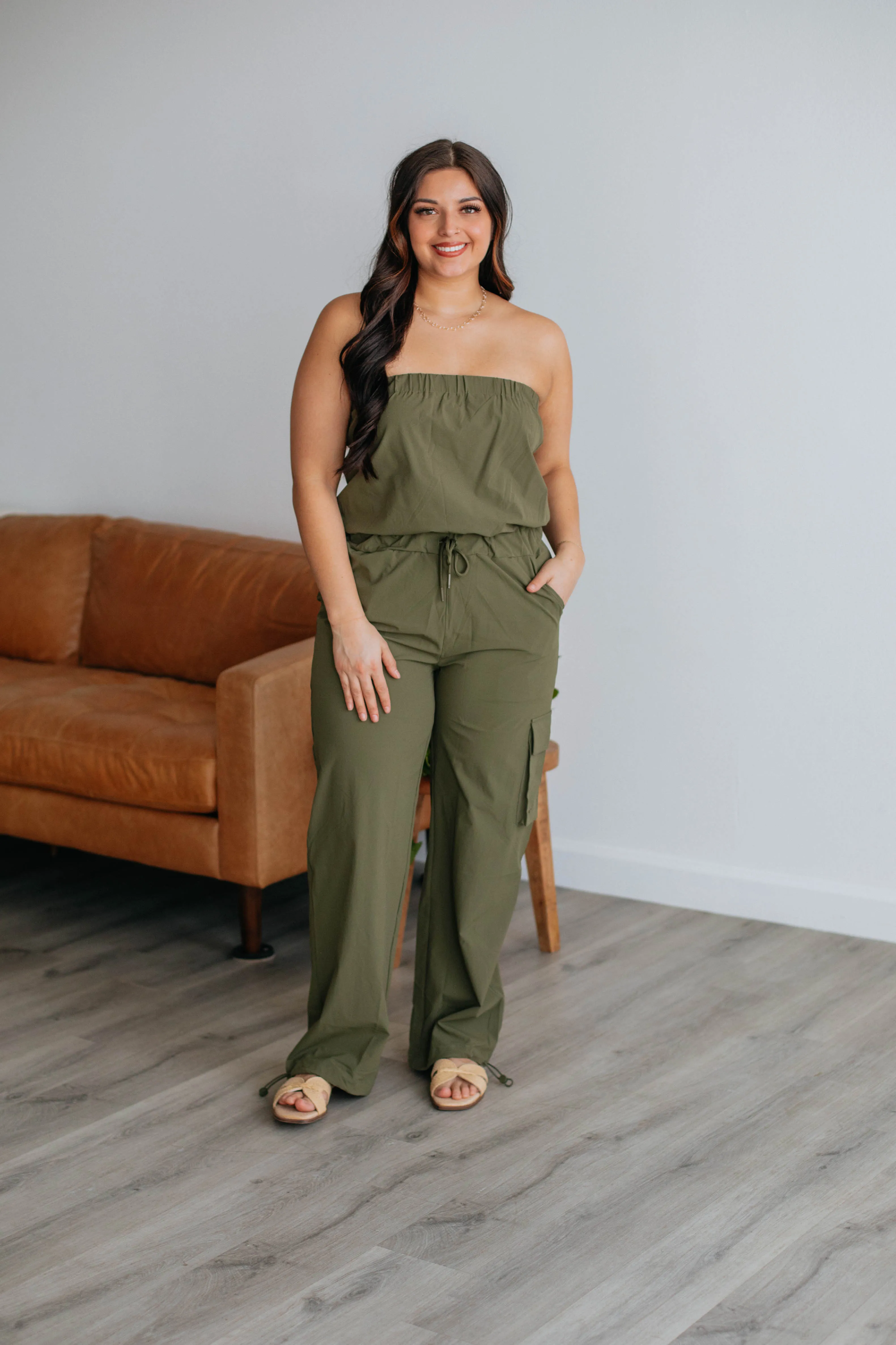 Kamari Active Jumpsuit - Dark Olive