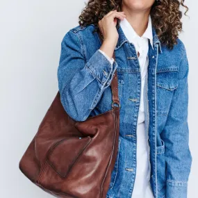 Large Stone Leather Bag