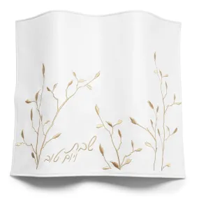 Leaf Embroidered Challah Cover