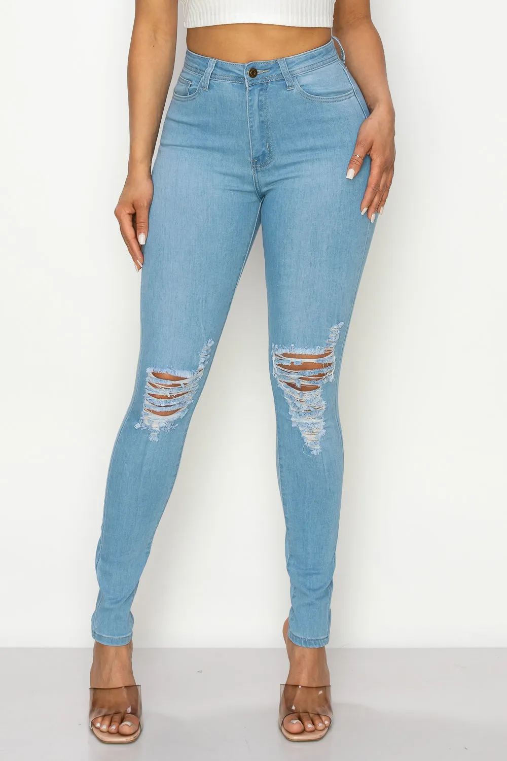 LO-202 RIPPED SKINNY DENIM