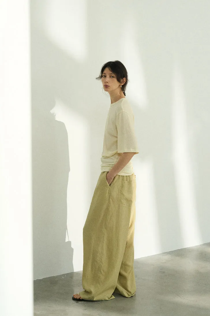 Lyocell drape wide leg pants | 4 color