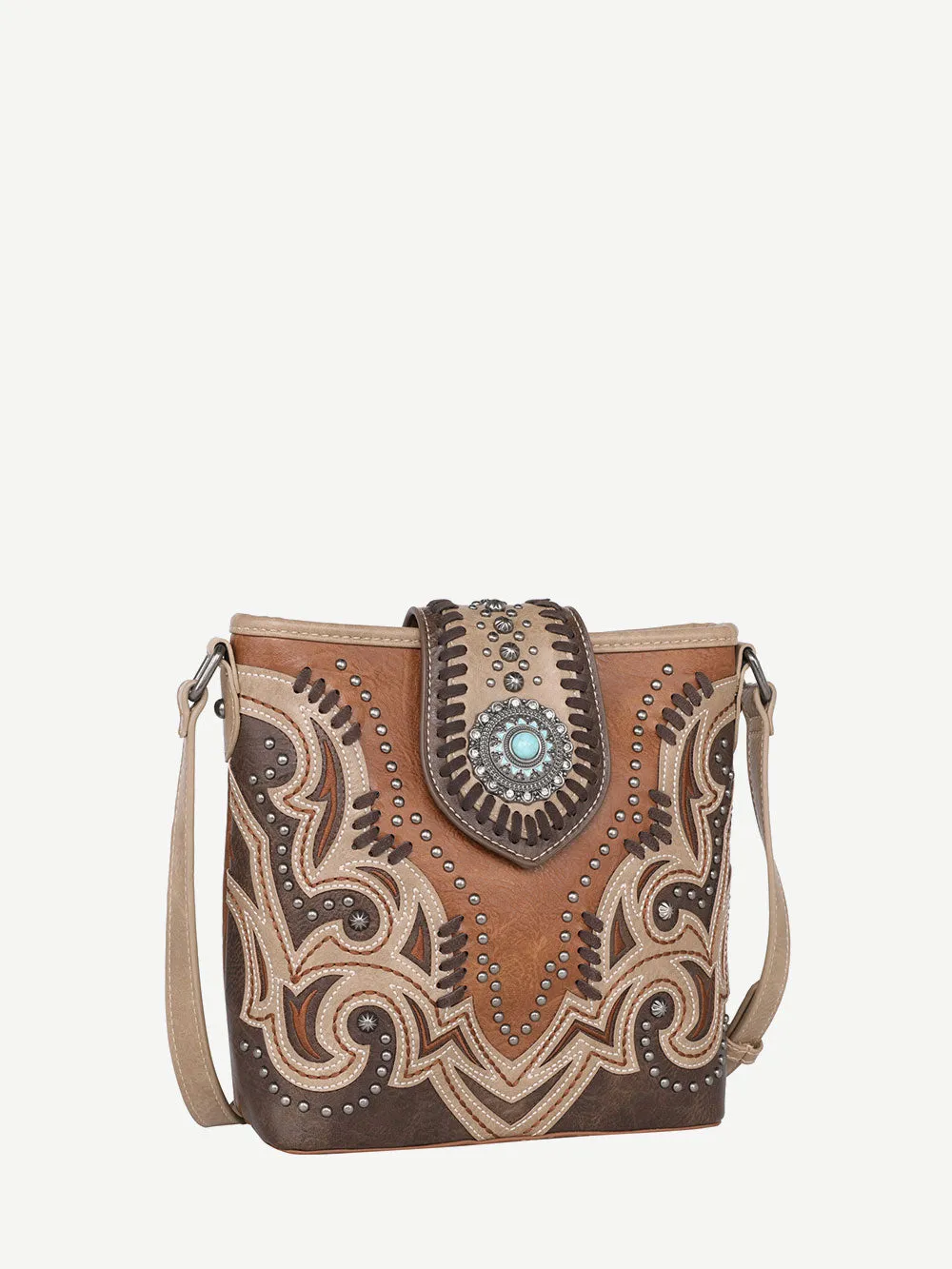 Montana West Laser Cut-out Buckle Concealed Carry Crossbody