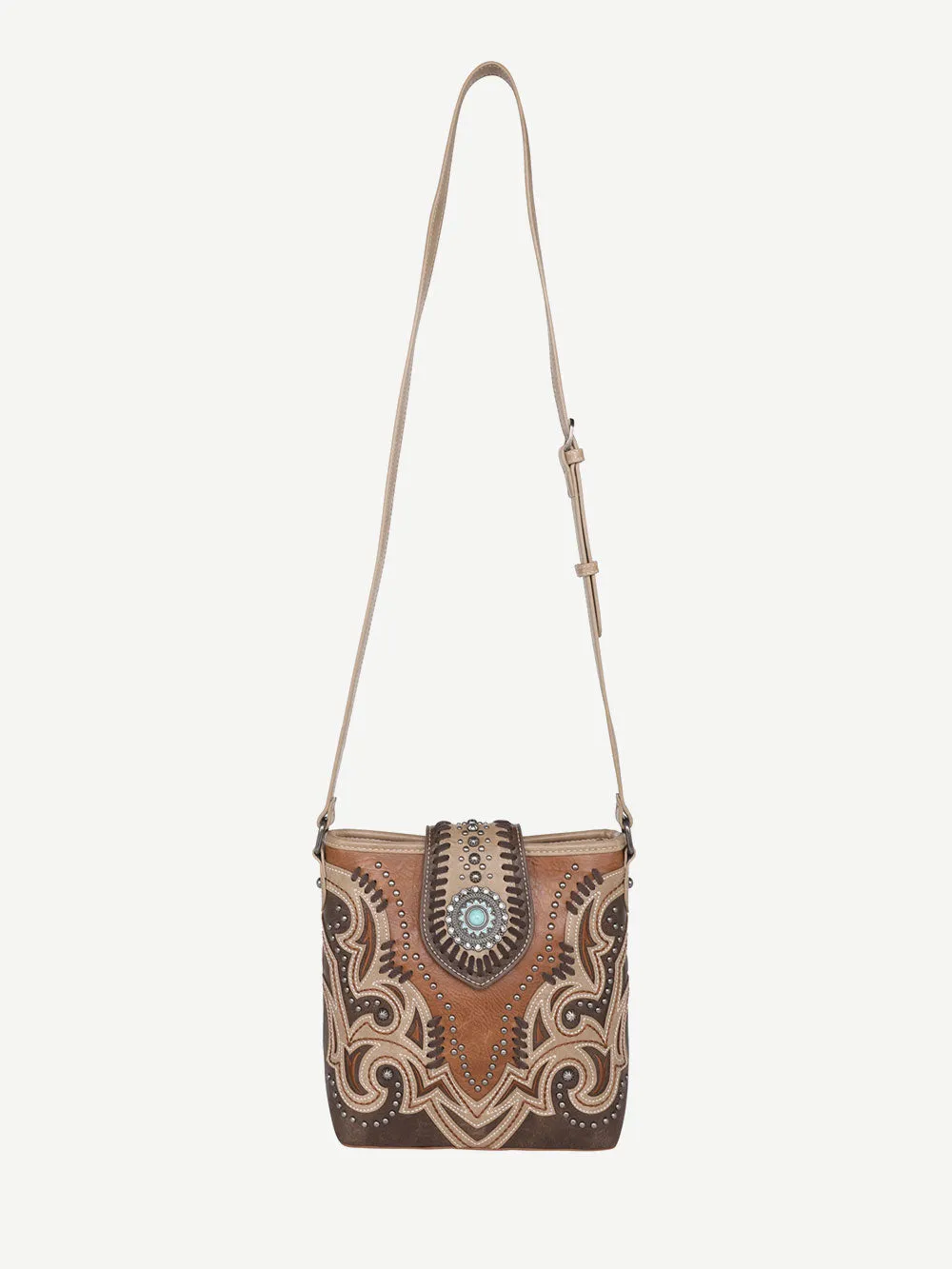 Montana West Laser Cut-out Buckle Concealed Carry Crossbody