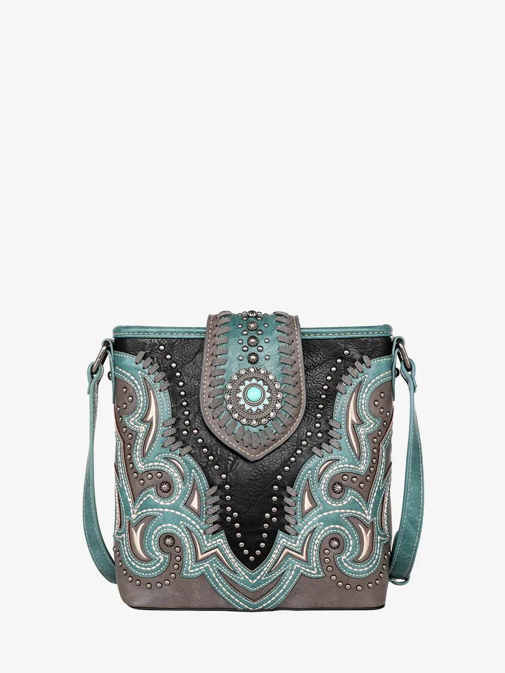 Montana West Laser Cut-out Buckle Concealed Carry Crossbody