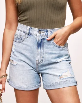 Pax High Rise Cuffed Jean Shorts