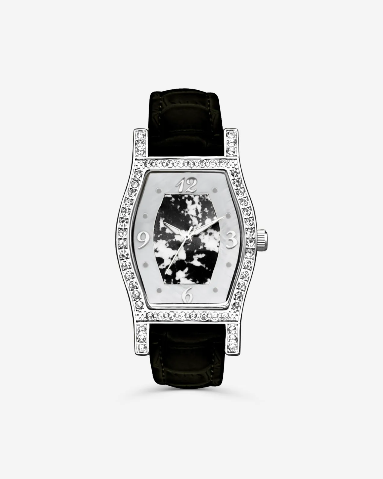 PIETRA Ladies Quartz Mother of Pearl Dial Watch with Crystal Bezel