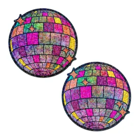 Rainbow Glitter Disco Ball Pasties