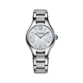 Raymond Weil Noemia Ladies Stainless MOP Diamond Dial Watch 5127-ST-00985