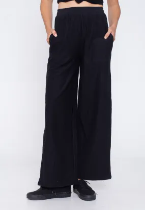 Urban Classics - Ladies Straight Rib Terry Black - Pants