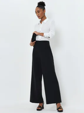 Wardrobe Black Solid High-Rise Trousers