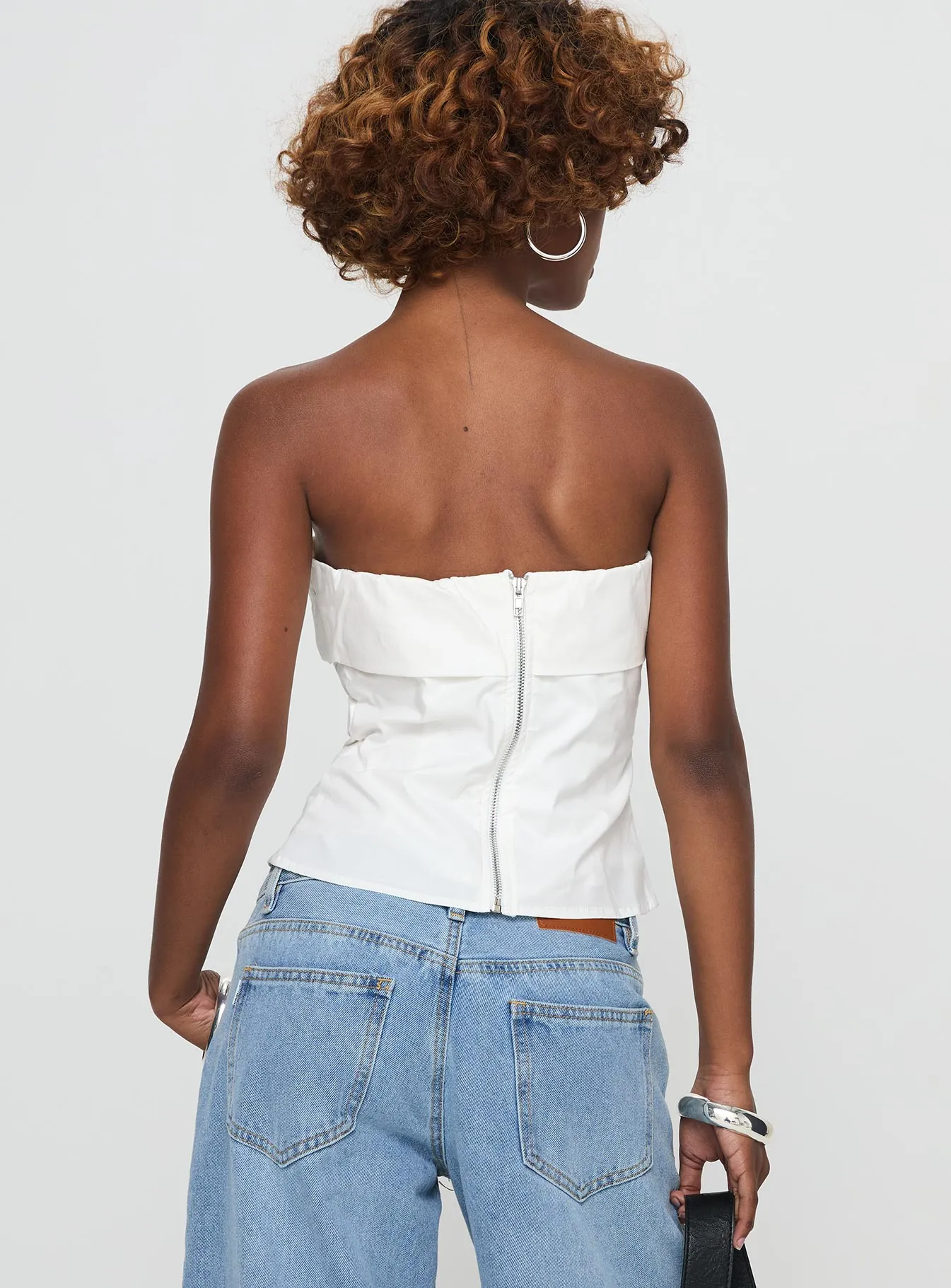 Xandria Strapless Top White